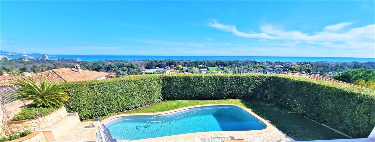 Villa Piscine Avec Magnifique Vue Mer Panoramique Biot Exterior photo