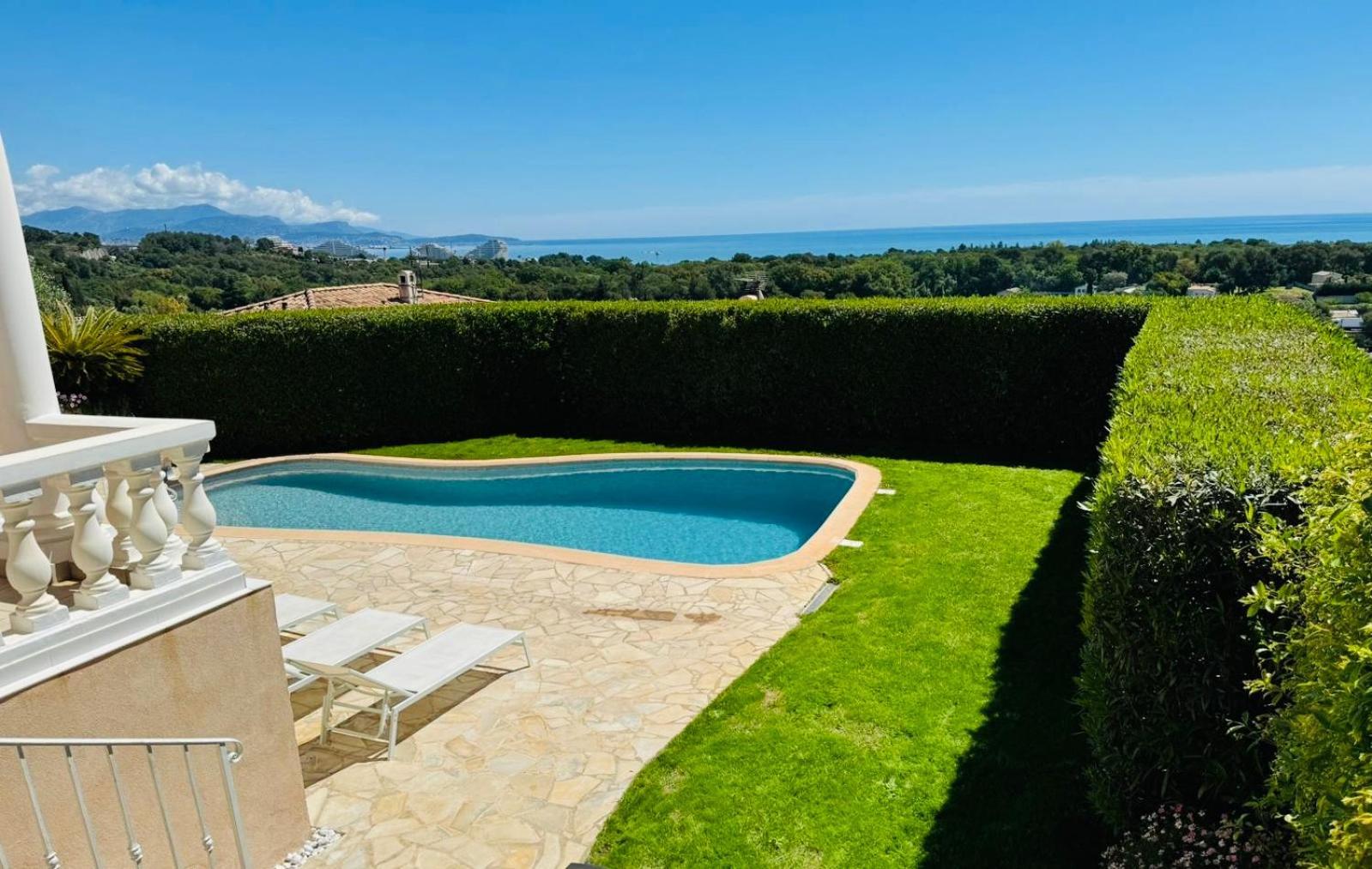 Villa Piscine Avec Magnifique Vue Mer Panoramique Biot Exterior photo